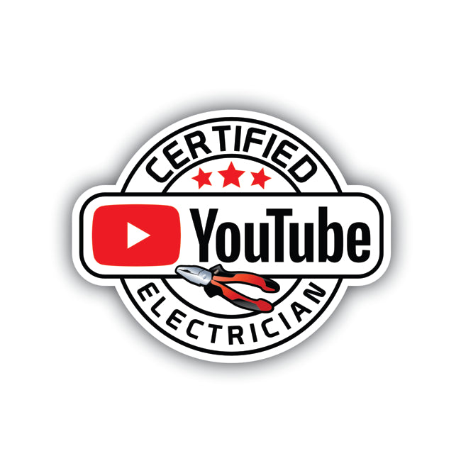 Certified YouTube Electrician Sticker Decal