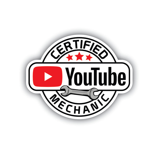 Certified YouTube Mechanic Sticker Decal
