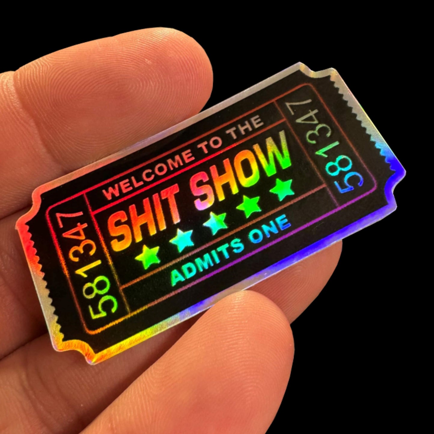 Shit Show Ticket Sticker Decal